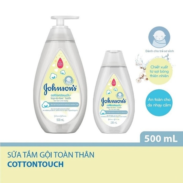 Sữa Tắm Gội Toàn Thân Johnson's Baby Cotton Touch Top-To-Toe Bath Bath For Hair And Body 200ml