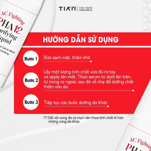 Tinh Chất Tia’m AC Fighting PHA 12 Purifying Liquid Giảm Mụn, Mờ Thâm 80ml