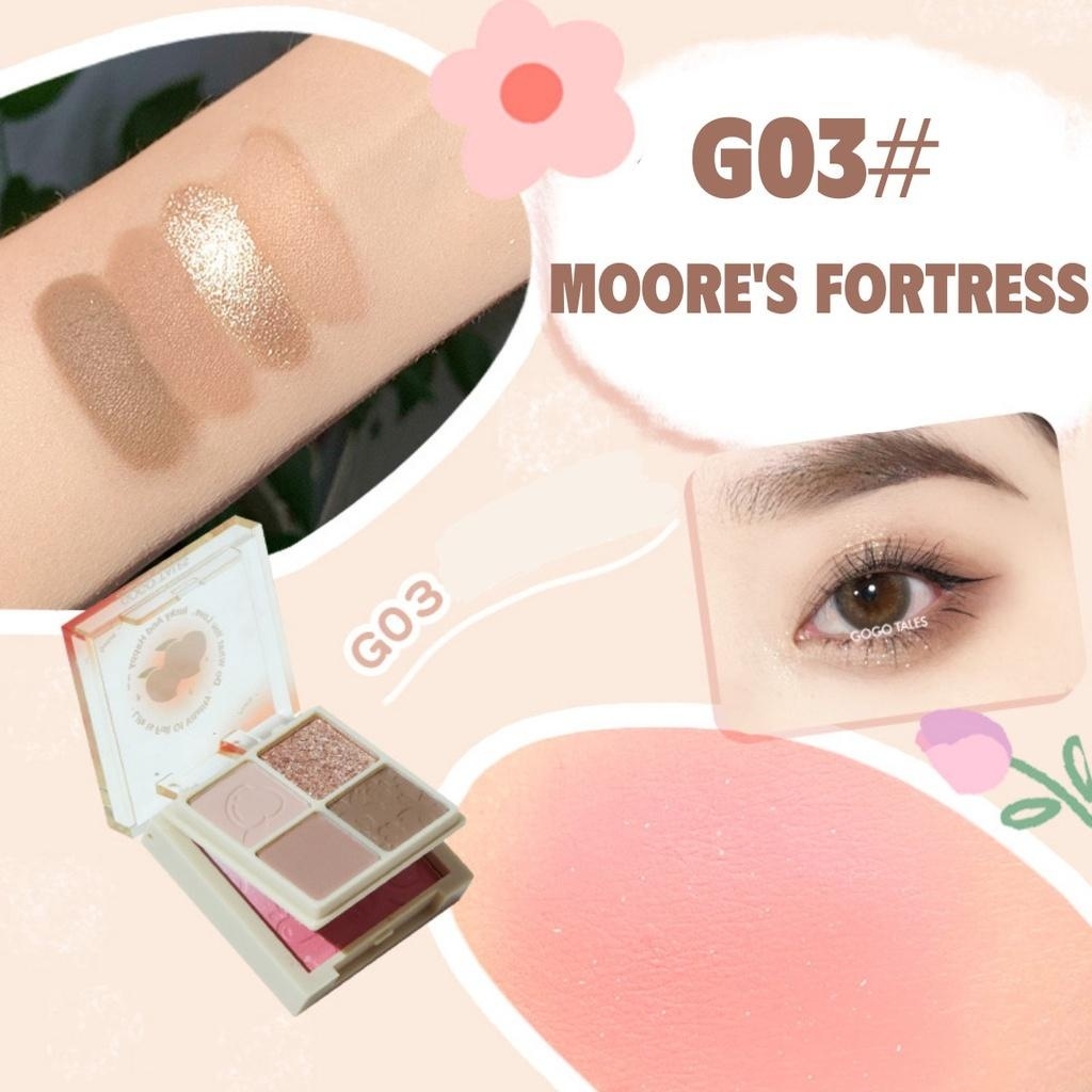 Bảng Phấn Mắt Kèm Phấn Má 2 In 1 Quả Đào Gogo Tales