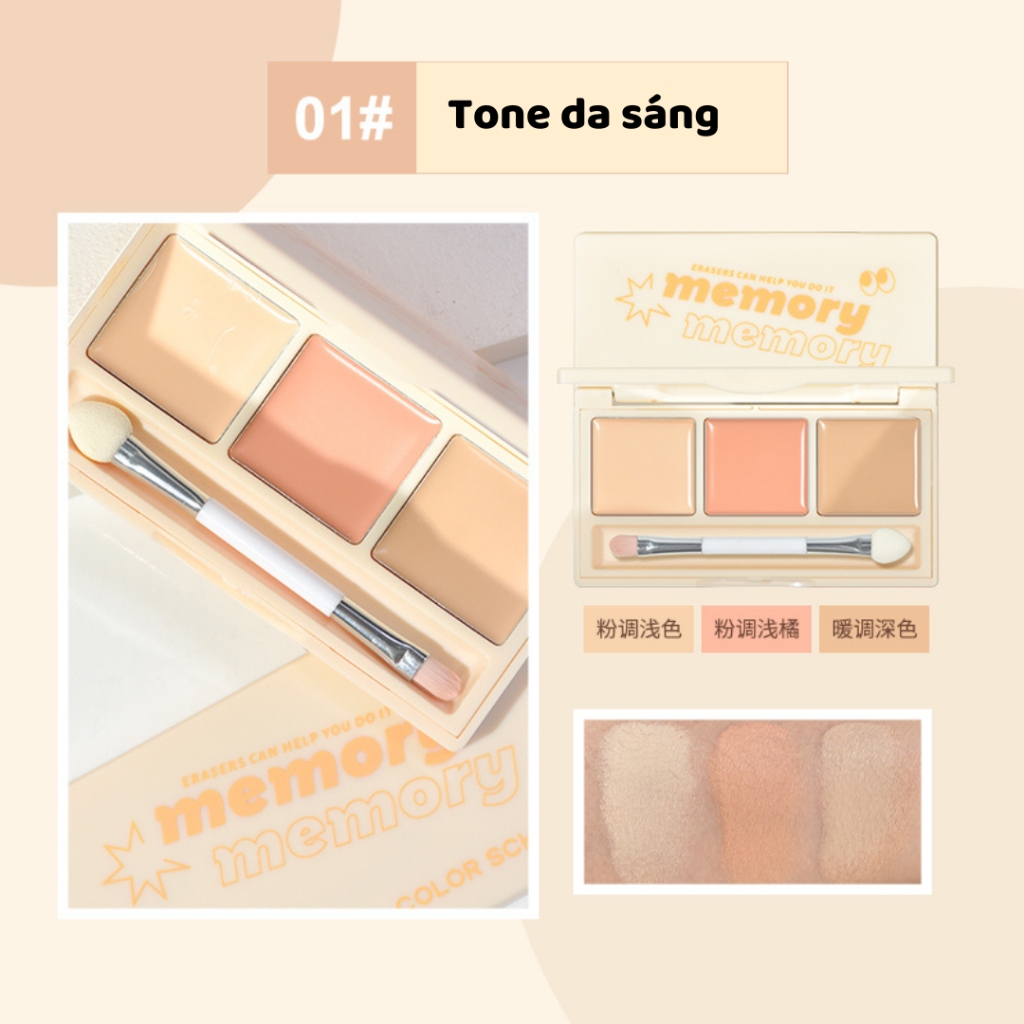 Che Khuyết Điểm 3 Ô Memory Color School No Time Light
