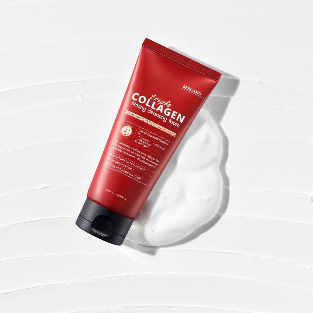 Sữa Rửa Mặt Collagen Săn Chắc Bergamo Triple Collagen Firming Cleansing Foam 120ml