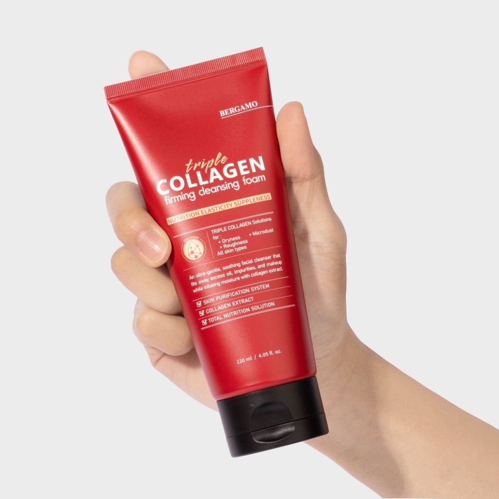 Sữa Rửa Mặt Collagen Săn Chắc Bergamo Triple Collagen Firming Cleansing Foam 120ml