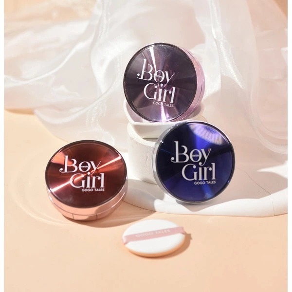 Phấn Nước Gogo Tales Glazed Soft Air Boy Girl Cushion Dưỡng Ẩm Che Khuyết Điểm Kèm Lõi Thay Thế 13gx2
