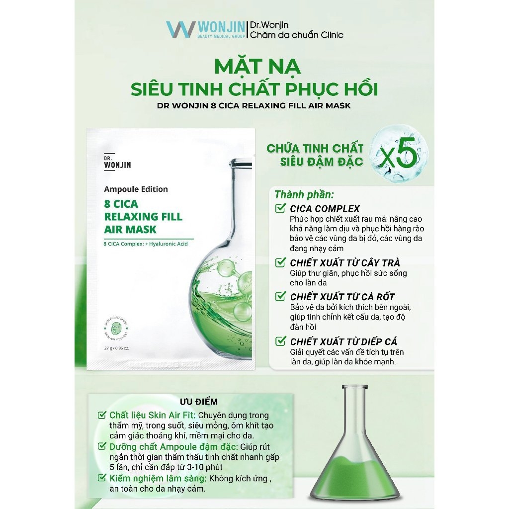 Mặt Nạ Wonjin Cấp Ẩm, Làm Dịu, Cung Cấp Collagen 27g/ 30g