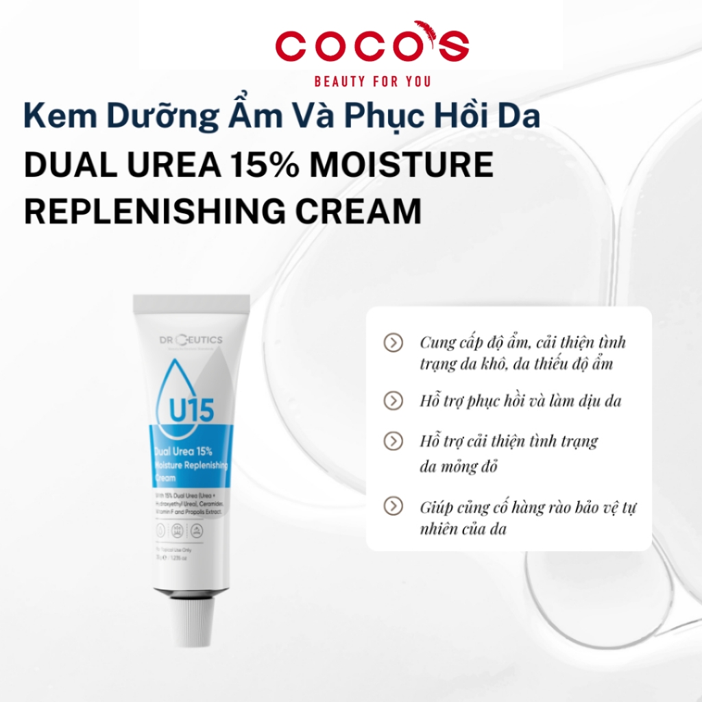 Kem Dưỡng Ẩm DrCeutics Dual Urea 15% Moisture Replenishing Cream Kem Dưỡng Cải Thiện Các Vấn Đề Về Da 35g
