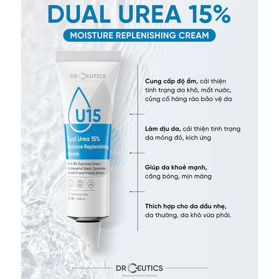 Kem Dưỡng Ẩm DrCeutics Dual Urea 15% Moisture Replenishing Cream Kem Dưỡng Cải Thiện Các Vấn Đề Về Da 35g