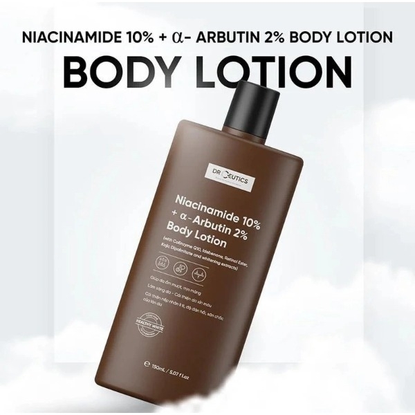 Sữa Dưỡng Thể DrCeutics Niacinamide 10%+ α- Arbutin 2% Body Lotion Dưỡng Trắng Da 150ml/200ml