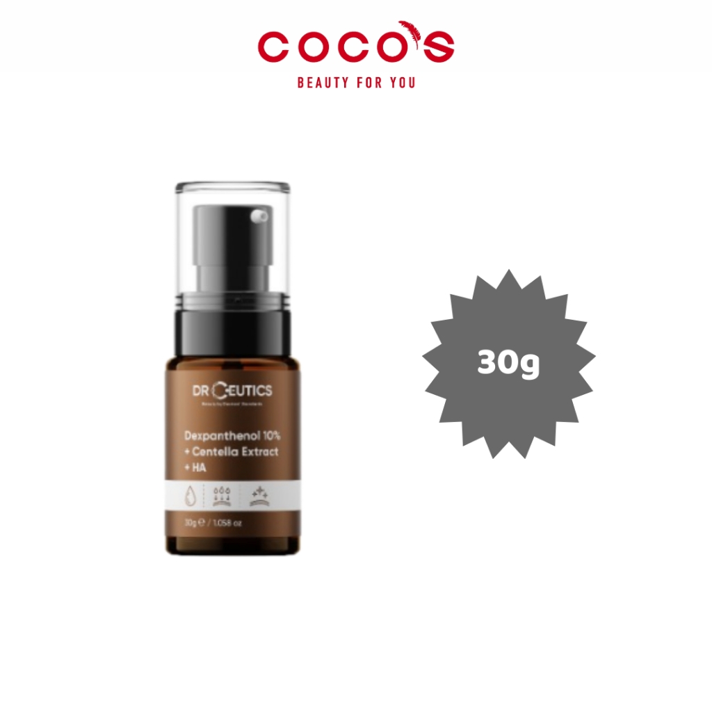 Serum B5 DrCeutics Dexpanthenol 10% + Centella Extract + HA Tinh Chất Cấp Ẩm Và Phục Hồi Da 30g/100g