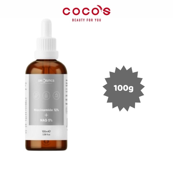 Serum DrCeutics Niacinamide 12%+ NAG 5% Serum Làm Sáng Da, Giảm Thâm Mụn, Kiềm Dầu 30g/100g