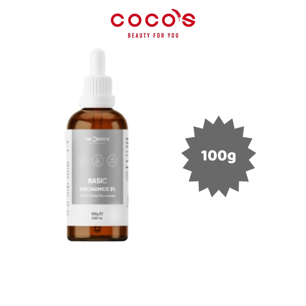 Serum DrCeutics Basic Niacinamide 8% Serum Giảm Thâm, Sáng Da & Kiềm Dầu 30g/100g