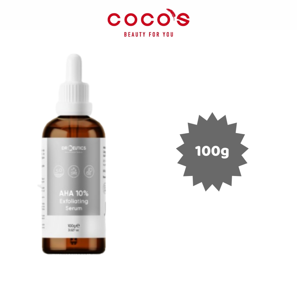 Dung Dịch DrCeutics AHA 10% Exfoliating Serum Dung Dịch Tẩy Da Chết Làm Sáng Và Giảm Lão Hóa Da 30ml/100ml