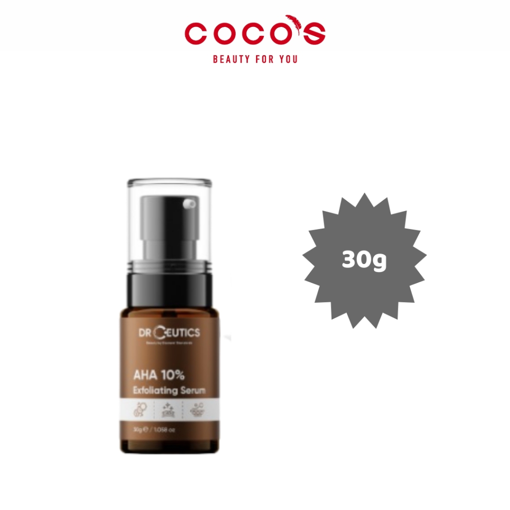 Dung Dịch DrCeutics AHA 10% Exfoliating Serum Dung Dịch Tẩy Da Chết Làm Sáng Và Giảm Lão Hóa Da 30ml/100ml