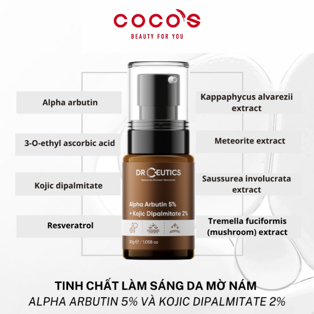 Dung Dịch DrCeutics AHA 10% Exfoliating Serum Dung Dịch Tẩy Da Chết Làm Sáng Và Giảm Lão Hóa Da 30ml/100ml