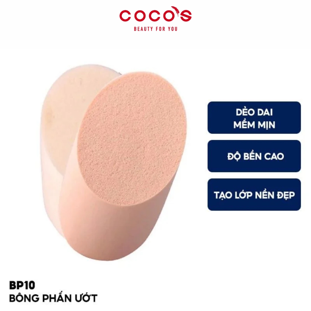 Bông Phấn Ướt Tán Nền Vacosi Ellipse Sponge Hình Xúc Xích (2 Bông) - BP10