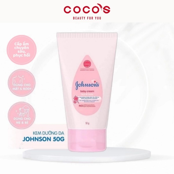 Kem Dưỡng Da Cấp Ẩm, Chống Nẻ Da Em Bé Johnson's Baby Cream 50g