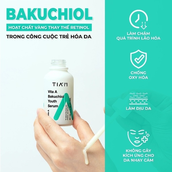 Tinh Chất Tia'm Vita A Bakuchiol Youth Serum Dưỡng Da Và Chống Lão Hóa 40ml