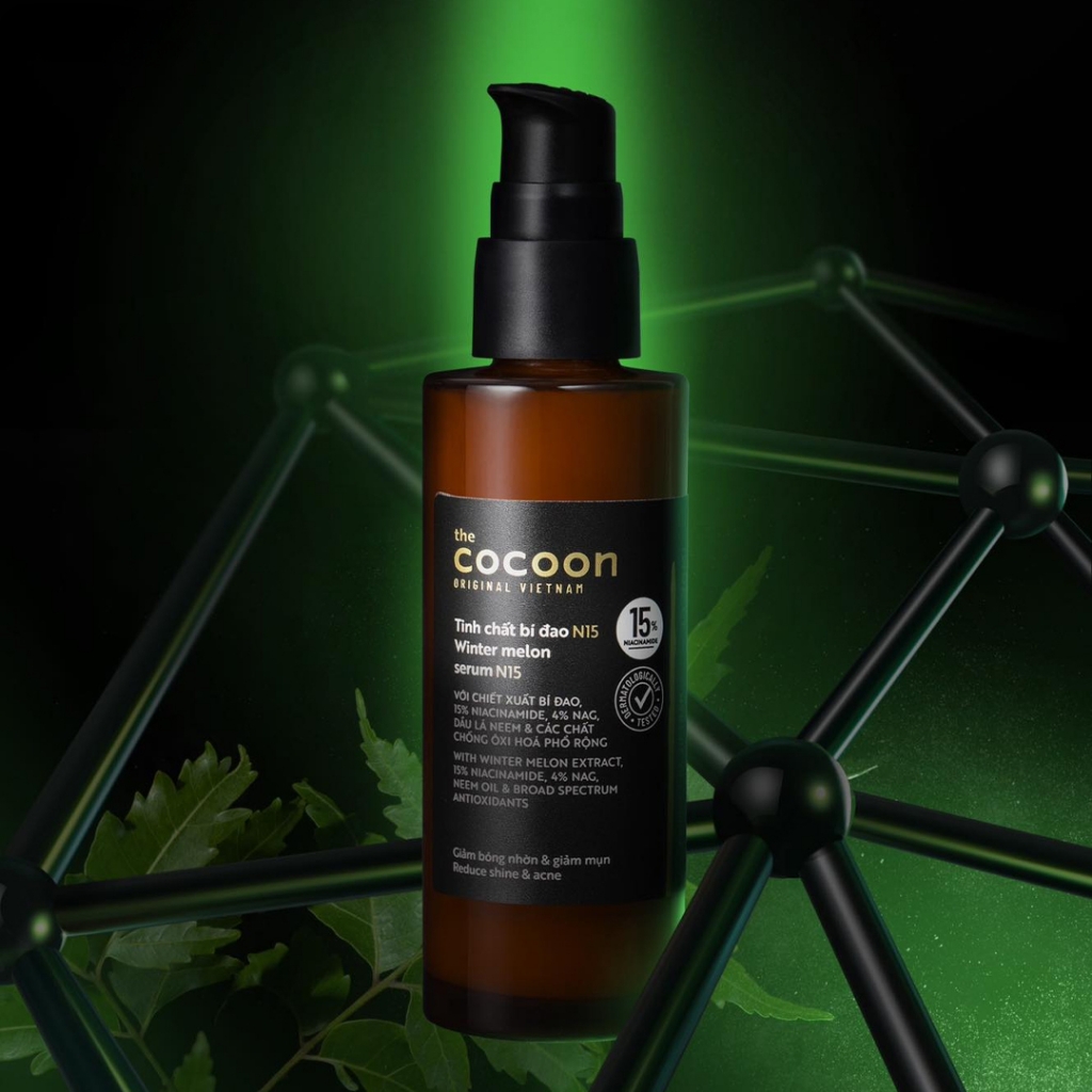 Serum Cocoon Winter Melon Serum N15, Tinh Chất Hỗ Trợ Giảm Mụn, Làm Mờ Vết Thâm, Serum Đao Cocoon 70ml