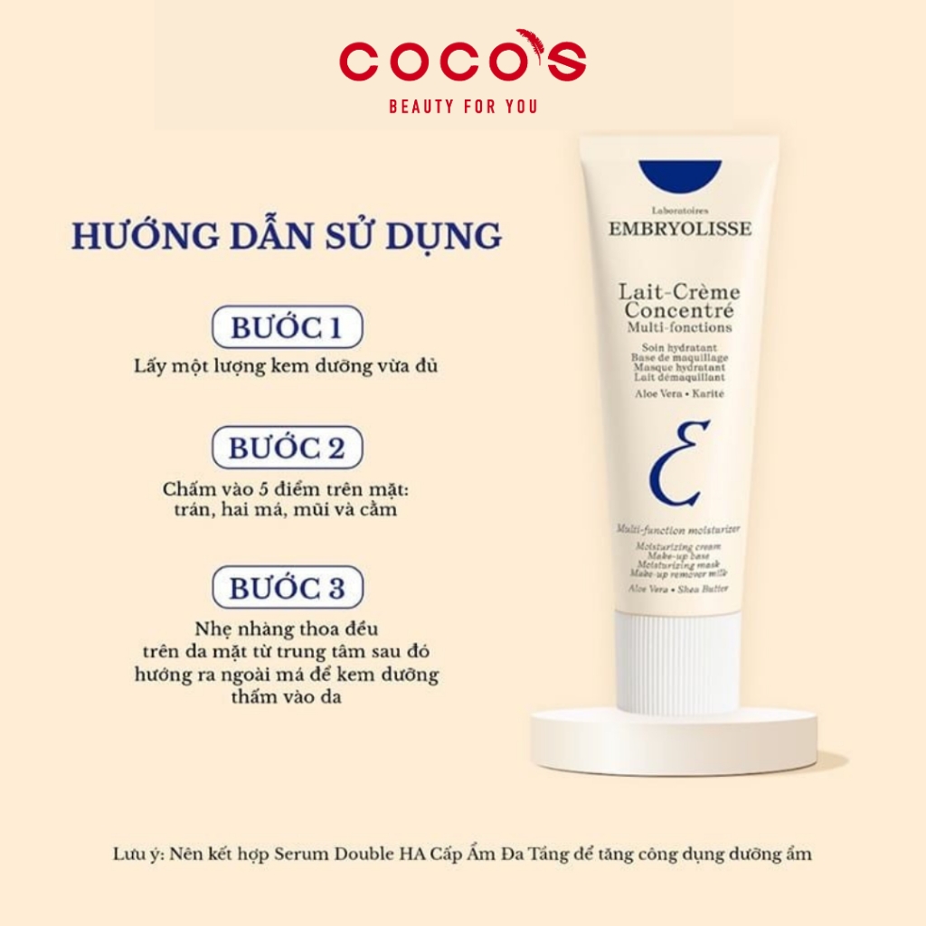 Kem Dưỡng Ẩm Siêu Phục Hồi Da Embryolisse Lait-Crème Concentré 30ml/75ml