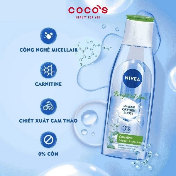 Nước Tẩy Trang Nivea Pearl White Tính Chất Sáng Da Dành Cho Da Thường Và Khô 400ml