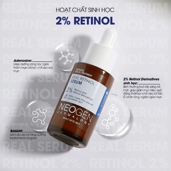 Serum Neogen Dermalogy Real 2% Retinol Sinh Học Phục Hồi Da 30ml