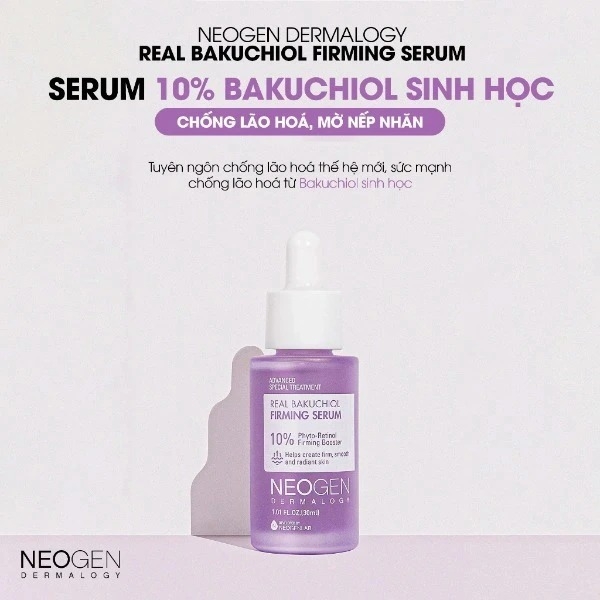 Serum Neogen Dermalogy Real Bakuchiol 10% Firming Ngừa Lão Hóa, Mờ Nếp Nhăn 30ml