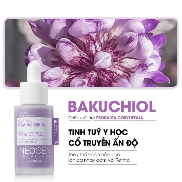 Serum Neogen Dermalogy Real Bakuchiol 10% Firming Ngừa Lão Hóa, Mờ Nếp Nhăn 30ml