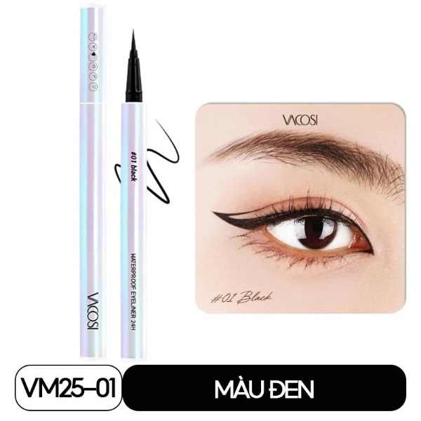 Bút Kẻ Mắt Nước Vacosi Waterproof Eyeliner 24 Phiên Bản Mới VM25 10g