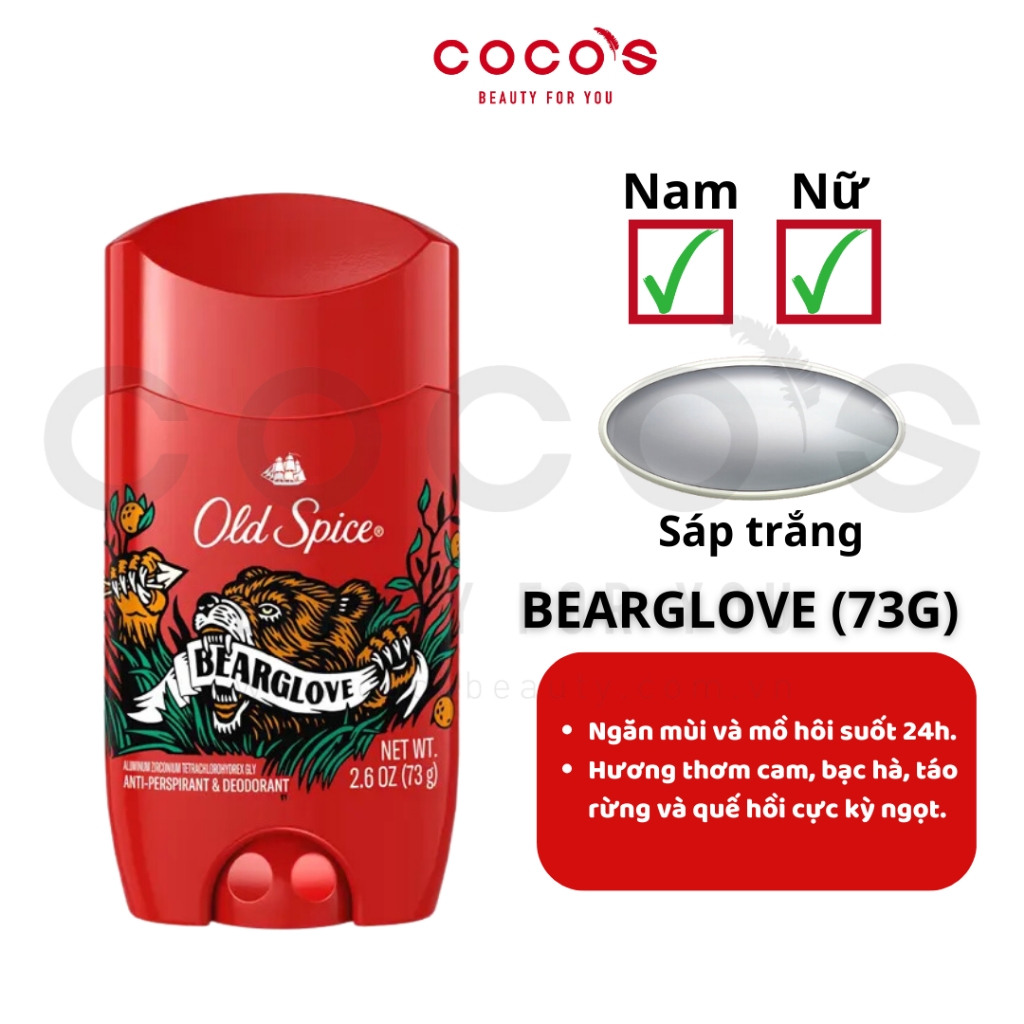 Sáp Khử Mùi Old Spice USA Lăn Sáp Khử Mùi & Giảm Tiết Mồ Hôi 73g/85g