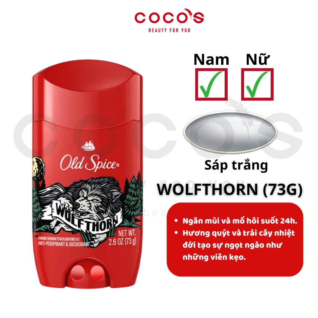 Sáp Khử Mùi Old Spice USA Lăn Sáp Khử Mùi & Giảm Tiết Mồ Hôi 73g/85g