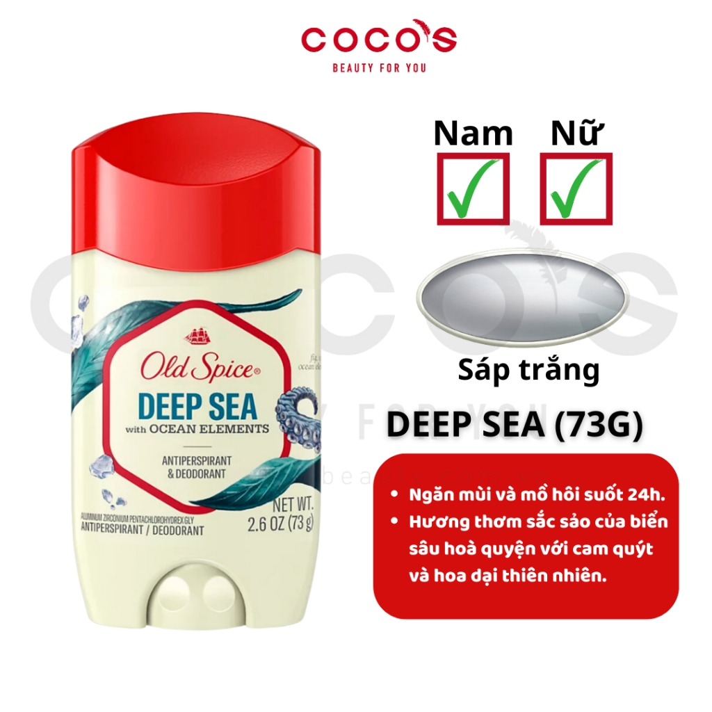 Sáp Khử Mùi Old Spice USA Lăn Sáp Khử Mùi & Giảm Tiết Mồ Hôi 73g/85g