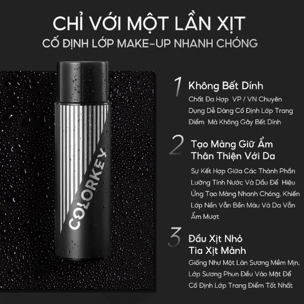 Xịt Cố Định Lớp Trang Điểm Colorkey Airy Matte Setting Spray - Oily Skin Version Xịt Khóa Nền 100ml