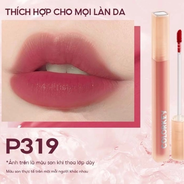 Son Bóng Colorkey Soft Matte Water Tint, Son Bóng, Son Kem Son Kem Lì Lâu Trôi 1.8g