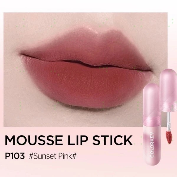 Son Môi Colorkey Mousse Lip Mud Matte, Son Môi Nhung, Son Môi Kem Bùn 2g