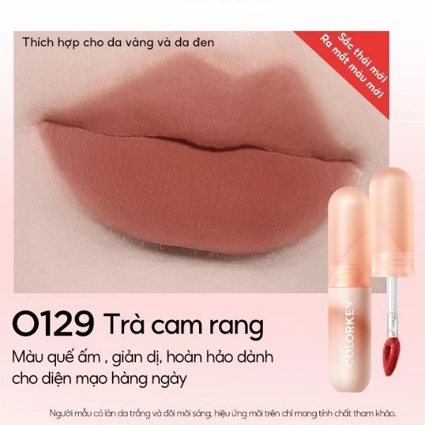 Son Môi Colorkey Mousse Lip Mud Matte, Son Môi Nhung, Son Môi Kem Bùn 2g