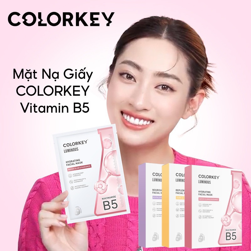 Mặt Nạ Colorkey Luminous B5 Facial Mask Dưỡng Ẩm, Làm Dịu, Sáng Da, Giảm Mụn 25ml