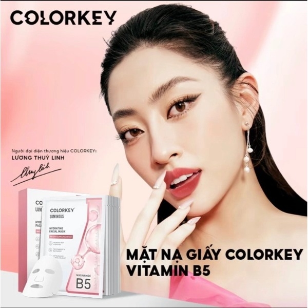 Combo 10 Mặt Nạ Colorkey Luminous B5 Facial Mask  Dưỡng Ẩm, Làm Dịu, Sáng Da, Giảm Mụn 25ml