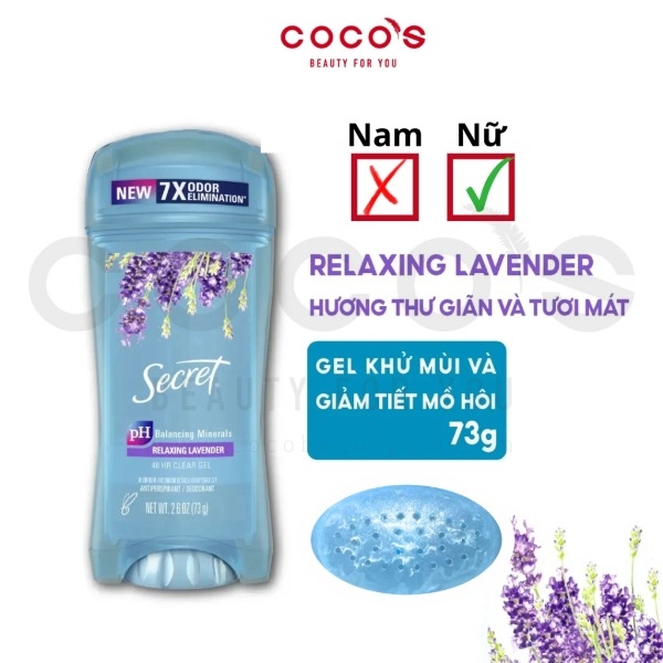 Gel Ngăn Tiết Mồ Hôi Và Khử mùi Secret Nhiều Mùi Hương 73g