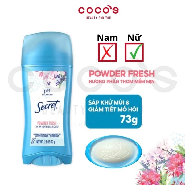 Gel Ngăn Tiết Mồ Hôi Và Khử mùi Secret Nhiều Mùi Hương 73g