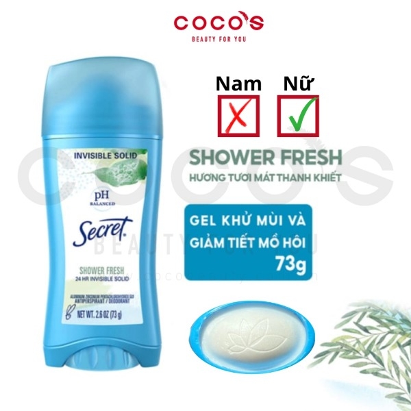 Gel Ngăn Tiết Mồ Hôi Và Khử mùi Secret Nhiều Mùi Hương 73g