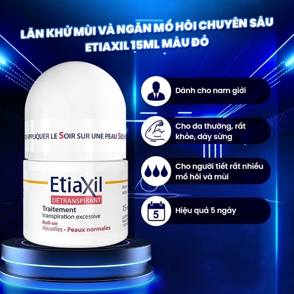 Lăn Khử Mùi Etiaxil Detranspirant Traitement RollOn, lăn Etiaxil, Xịt Khử Mùi Chân Ngăn Mùi (15ml/50ml)