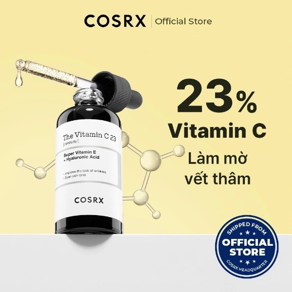 Serum Cosrx The Vitamin C 23, Serum Dưỡng Trắng, Serum Dưỡng Sáng Serum Mờ Thâm, Serum Giảm Lão Hóa 20ml