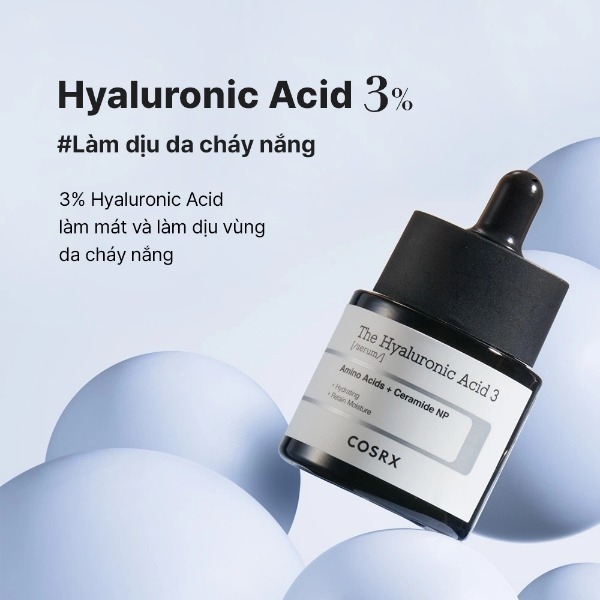 Serum Cosrx The Hyaluronic Acid 3, Serum Cấp Ẩm, Serum Dưỡng Ẩm 20ml