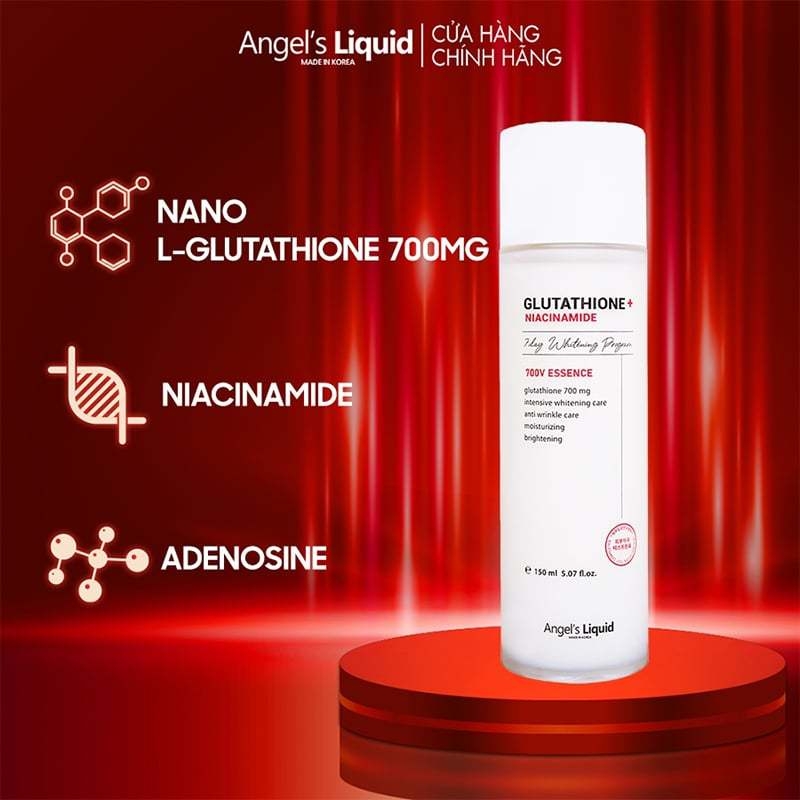 Nước Dưỡng Angel's Liquid Glutathione + Niacinamide 7Day Whitening Program 700V Essence, Nước Dưỡng Hỗ Trợ Làm Sáng Da