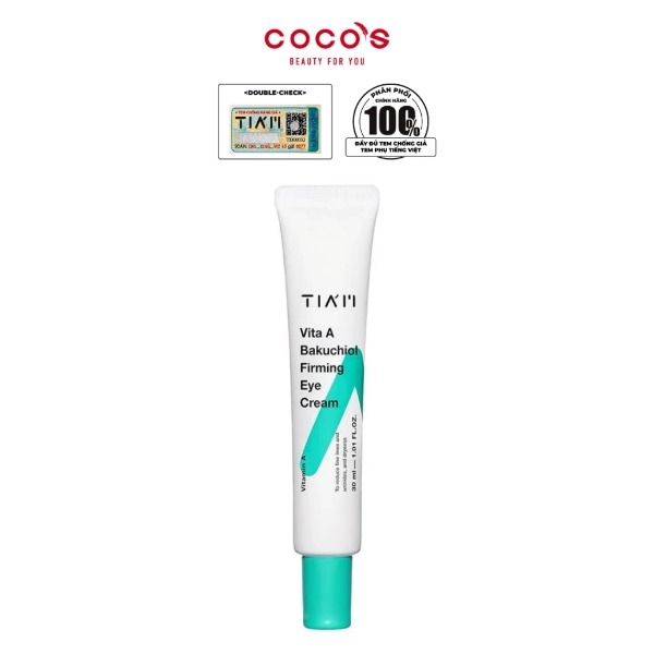 Kem Dưỡng Mắt Tia'm Vita A Bakuchiol Firming Eye Cream Giảm Nếp Nhăn, Mờ Quầng Thâm 30ml