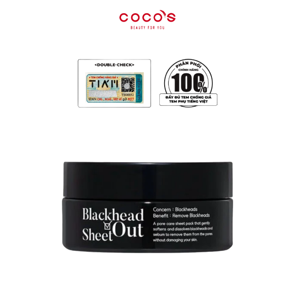 Miếng Ủ Mụn Đầu Đen Tia'm Blackhead Out Sheet Giảm Tuyến Bã Nhờn 55ml
