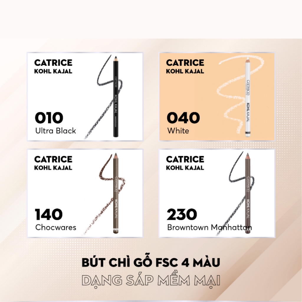 Chì kẻ mắt Catrice Kohl Kajal Chì Kẻ Mắt Chống Nước, Bền Màu