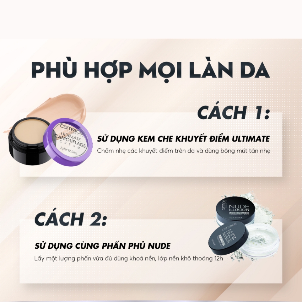 Kem che khuyết điểm Catrice Ultimate Camouflage Cream Kem Che Khuyết Điểm Che Phủ Cao, Lâu Trôi 3g