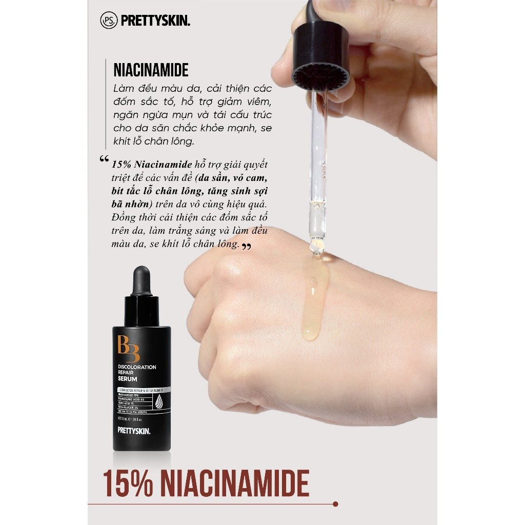 Tinh chất B3 Pretty Skin Discoloration Repair Serum Mờ Thâm, Serum Hồi Phục Da 50ml