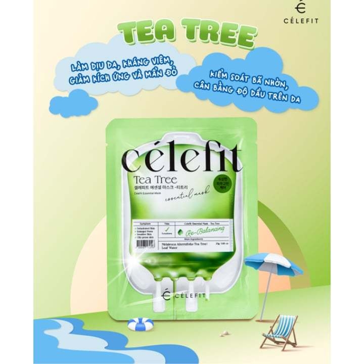 Mặt Nạ Celefit Essential Mask Mặt Nạ Cấp Ẩm, Mặt Nạ Dưỡng Sáng, Mặt Nạ Giảm Mụn 23g