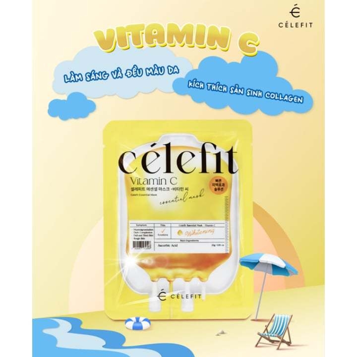 Mặt Nạ Celefit Essential Mask Mặt Nạ Cấp Ẩm, Mặt Nạ Dưỡng Sáng, Mặt Nạ Giảm Mụn 23g